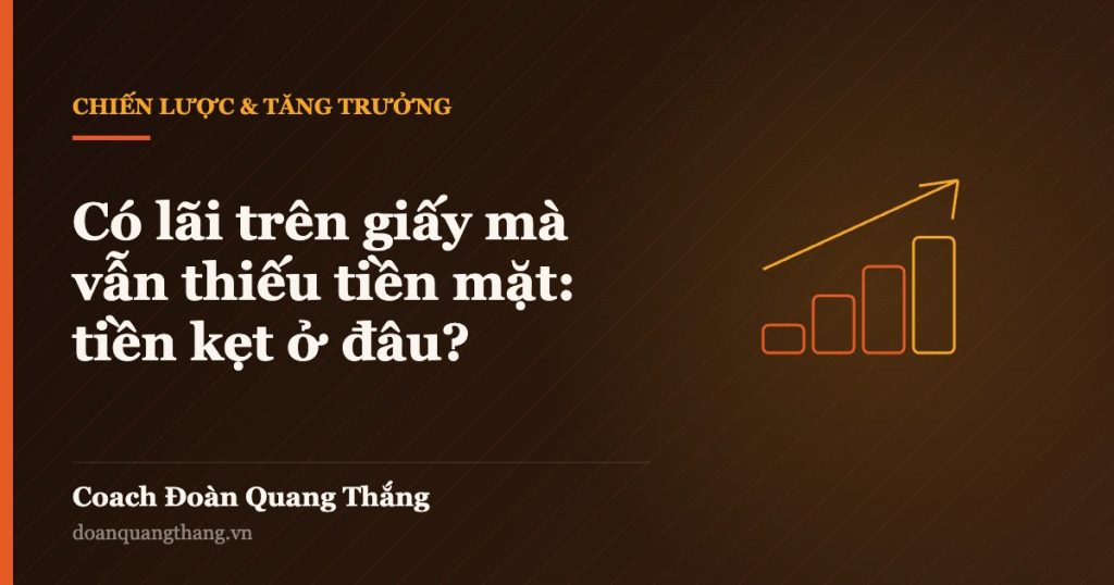 Có lãi trên giấy mà vẫn thiếu tiền mặt: tiền kẹt ở đâu? — Coach Đoàn Quang Thắng