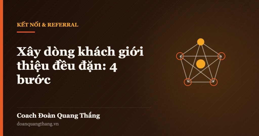 Xây dòng khách giới thiệu đều đặn: 4 bước — Coach Đoàn Quang Thắng